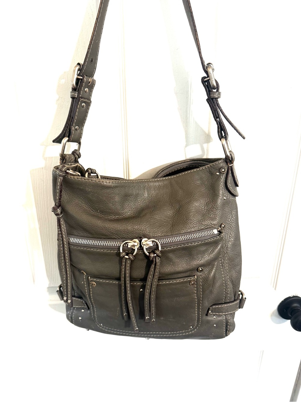 Vintage Y2K Chloé Paddington Gray Leather Hobo Shoulder Bag - Picture 5 of 15